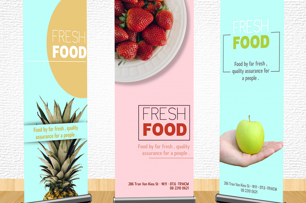 In và thiết kế standee dành cho triển làm, shop, cửa hàng tại quận Phú Nhuận